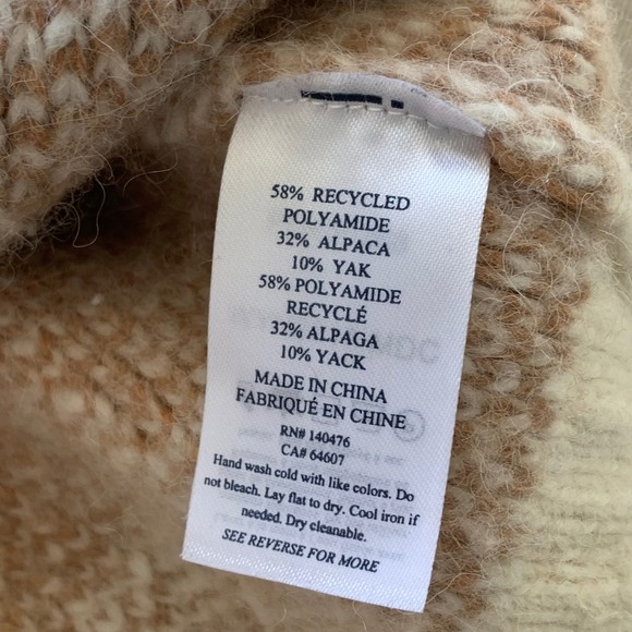 Faherty Saturday Pullover Alpaca Yak Blend Sweater Buffalo Plaid 1/4 Zip Women M - Picture 10 of 11